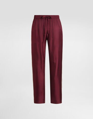 Dolce & Gabbana Vanity silk twill trousers Bordeaux GP24AZFU1XB