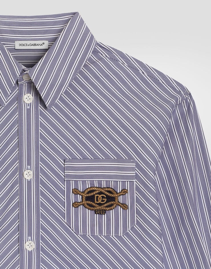 Dolce & Gabbana Striped poplin shirt Multicolor L45S13FR532