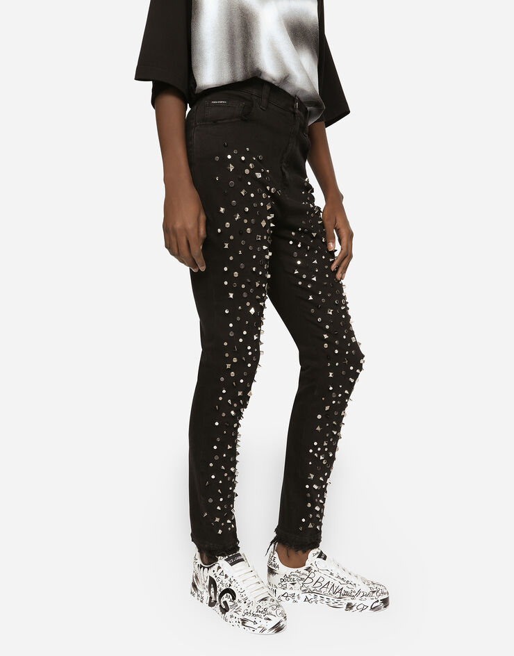 Dolce & Gabbana Vaqueros Audrey de denim con tachuelas Multicolor FTBXHZG8GK8