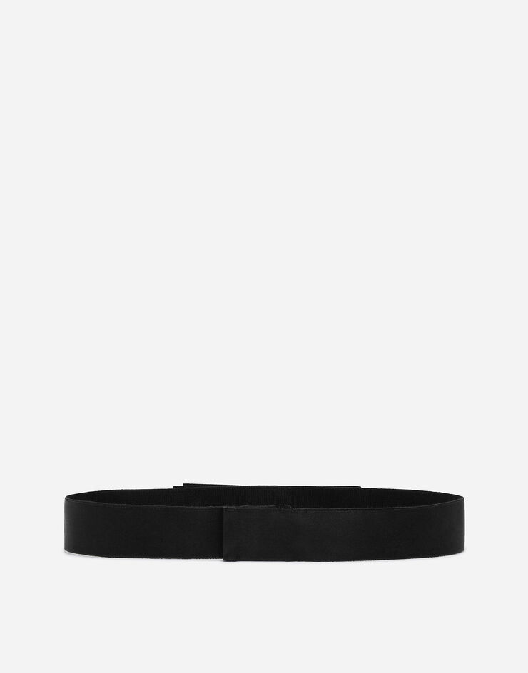 Dolce & Gabbana Ceinture avec nœud en satin Noir FB385AGDCHY