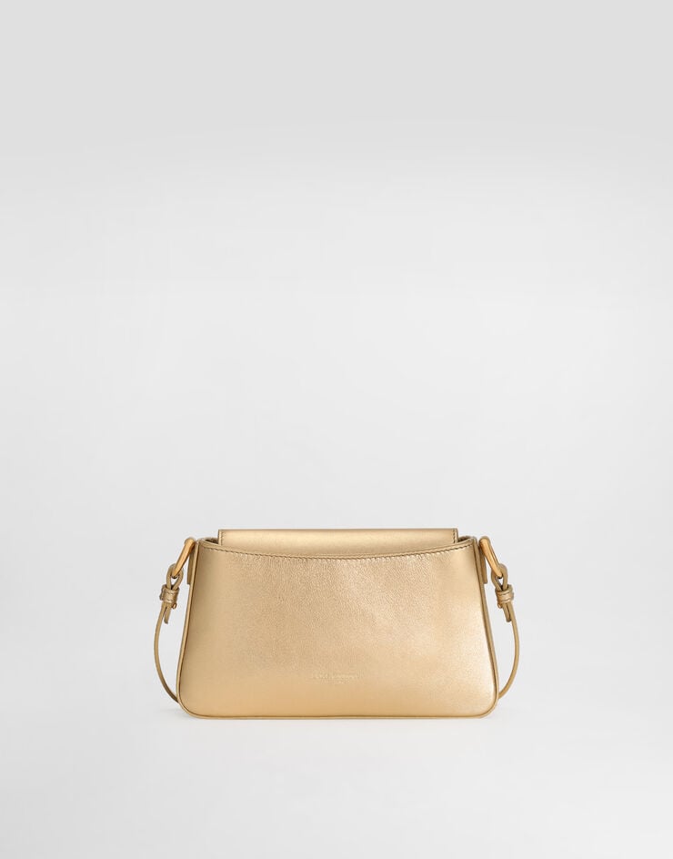 Dolce & Gabbana Laminated calfskin phone bag Gold BI3466AZ648