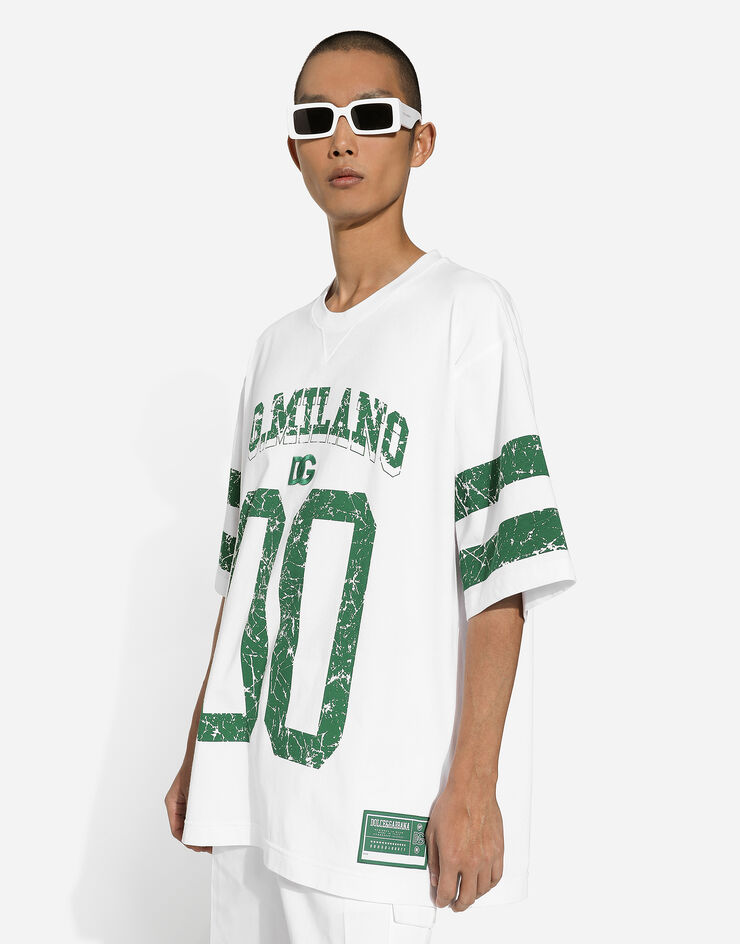 Dolce & Gabbana ロゴプリント コットン Tシャツ ホワイト G8RZ2ZG7NPB