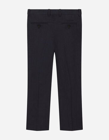 Dolce & Gabbana Pantalón clásico en paño de lino Azul L44P44FU9AQ