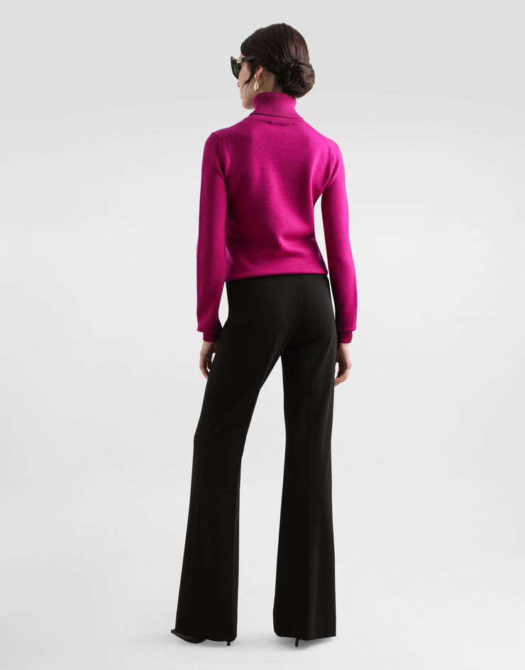 Dolce & Gabbana Rollkragenpullover aus Wolle Rosa FXW41TJCVXX