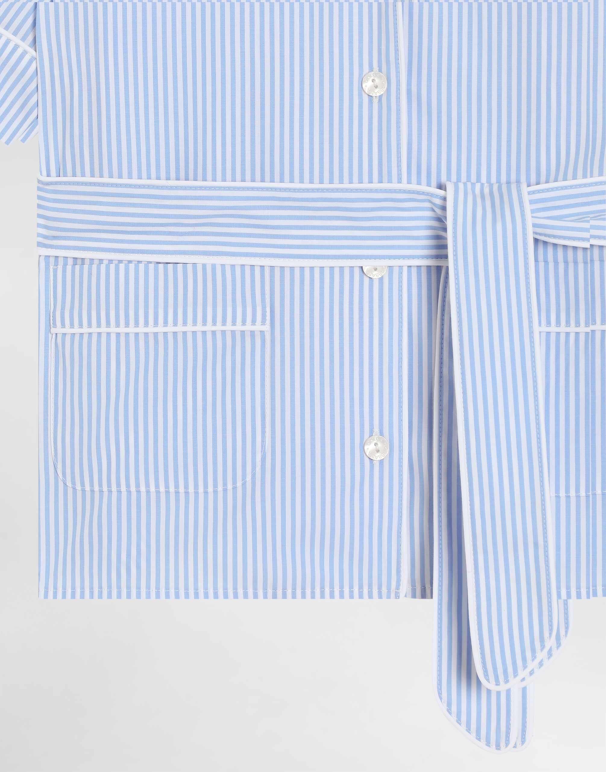 Multicolorのガールズ Pinstripe cotton vanity shirt | Dolce&Gabbana®