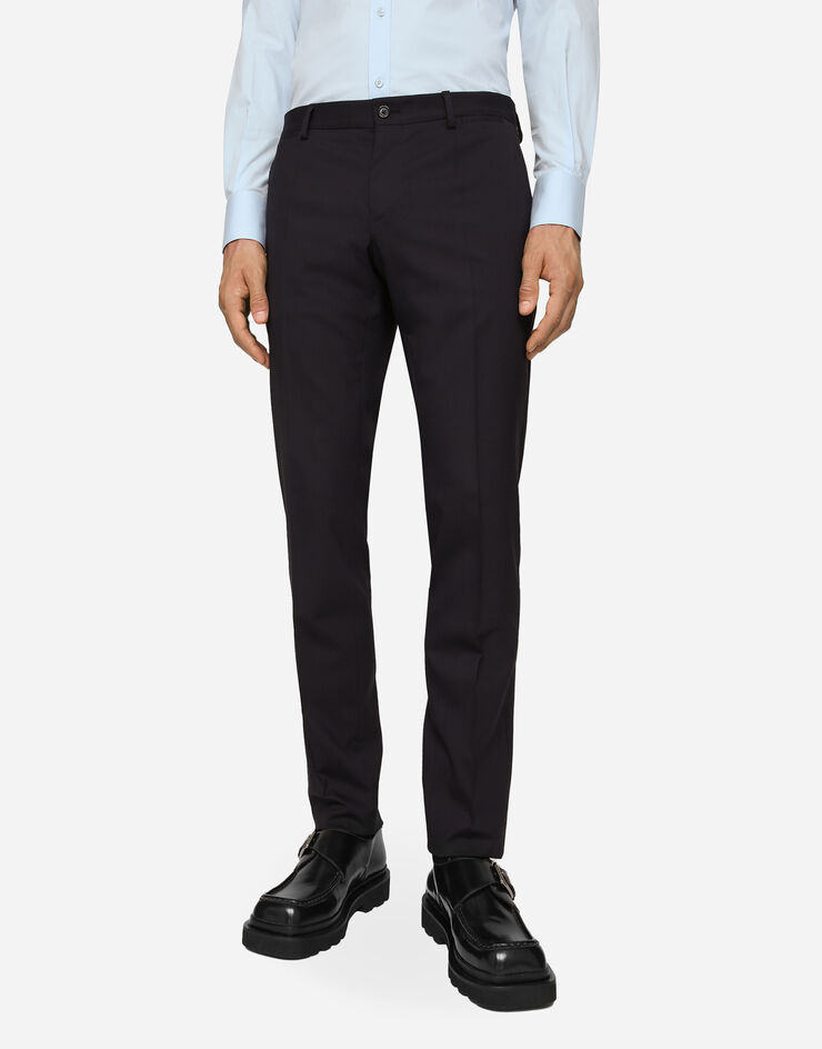 Dolce & Gabbana Double-breasted stretch wool Martini-fit suit Blue GK7SMTFUBFT