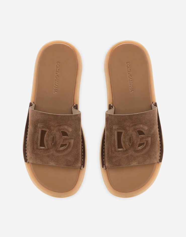 Dolce & Gabbana Suede sliders Brown A80461AT441