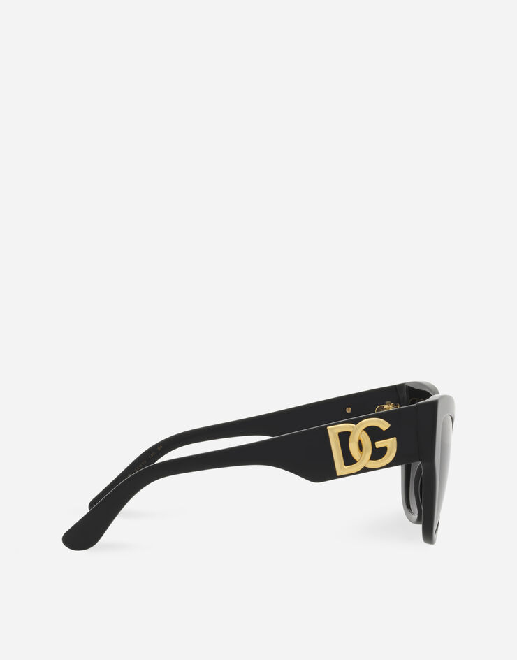 Dolce & Gabbana نظارة شمسية بشعار DG متقاطع أسود VG4404VP18G