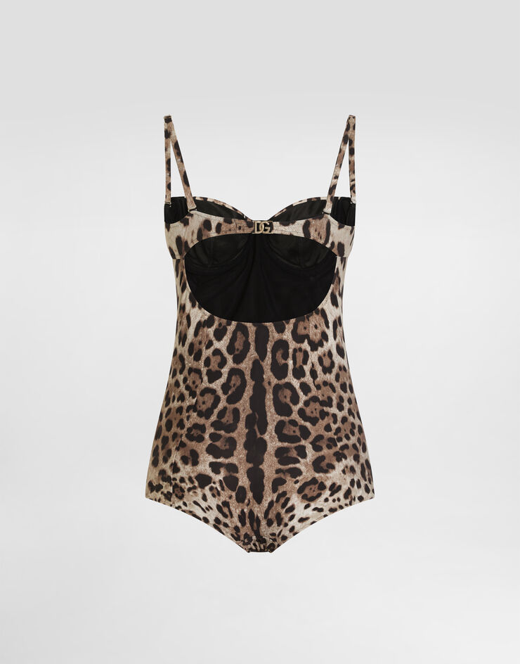Dolce & Gabbana مايوه سباحة بالكونيت من قطعة واحدة بطبعة فهد متعدد الألوان O9A13JONO11