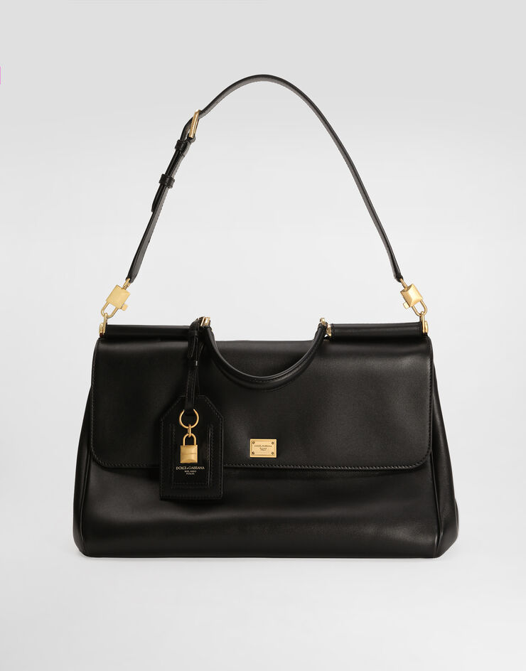 Dolce & Gabbana Borsa a mano My Sicily in pelle di vitello plongé Nero BB7814B7321