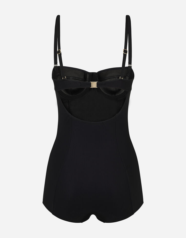 Dolce & Gabbana Balconette one-piece swimsuit Black O9A13JFUGA2