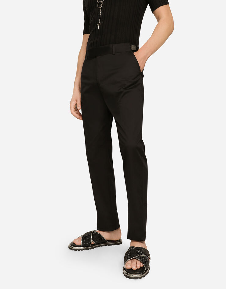 Dolce & Gabbana Stretch cotton pants NEGRO GWQ5ETFUFJR