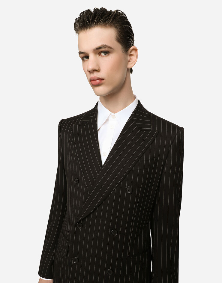 Dolce&Gabbana Double-breasted pinstripe stretch wool Sicilia-fit suit Multicolor GKSLMTFRBC0