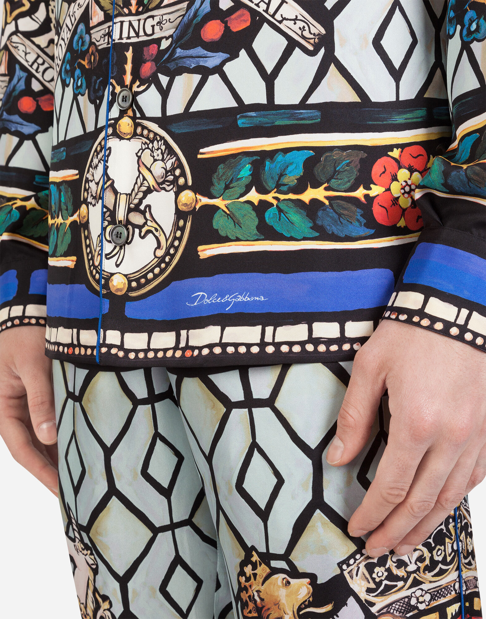 PYJAMA SHIRT WITH ROYAL KING PRINT