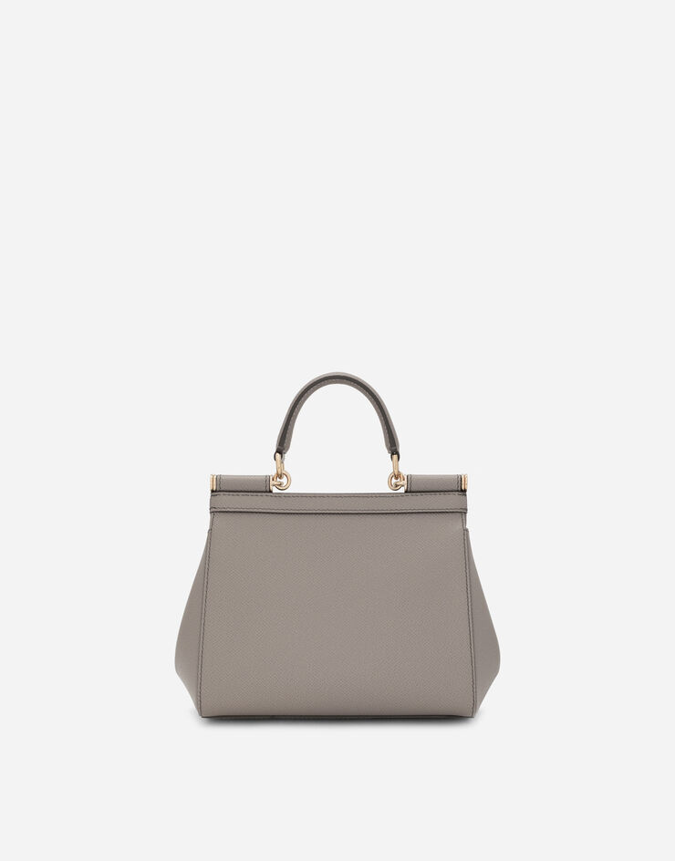 Dolce & Gabbana حقيبة يد سيسيلي متوسطة من جلد دوفين بيج BB6003B1001
