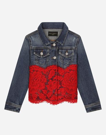 Dolce & Gabbana Denim jacket with lace insert Imprima L5JC13ISMGV