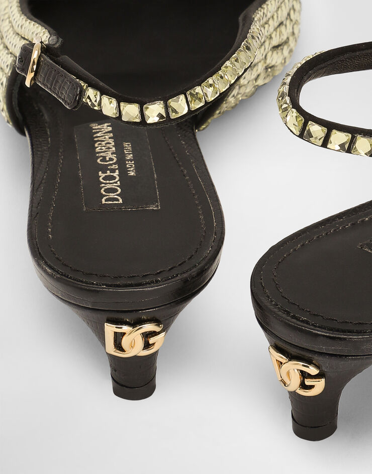 Dolce & Gabbana 카프스킨 슬링백 골드 CG0826A6A02