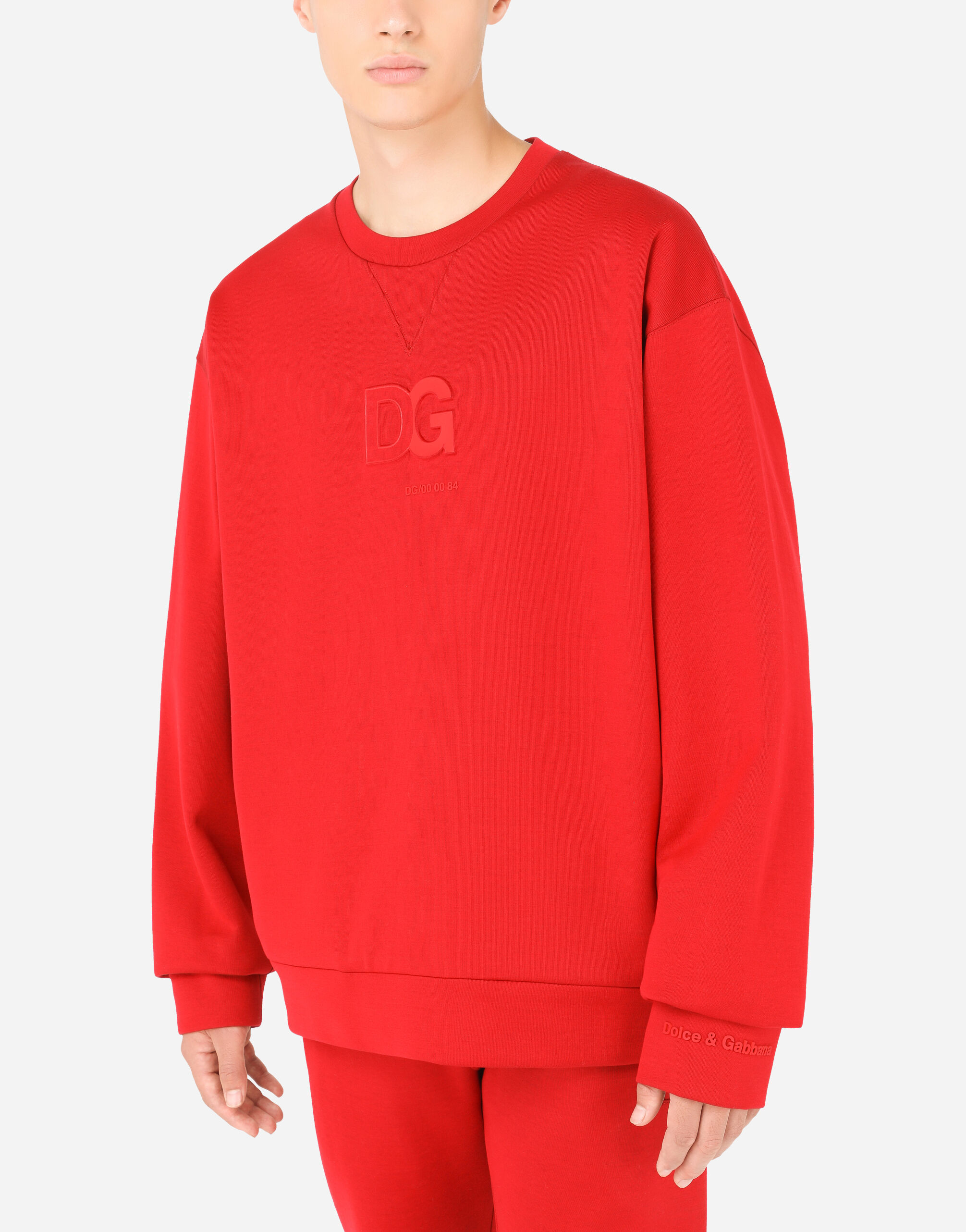 Dolce and gabbana red sweatshirt store