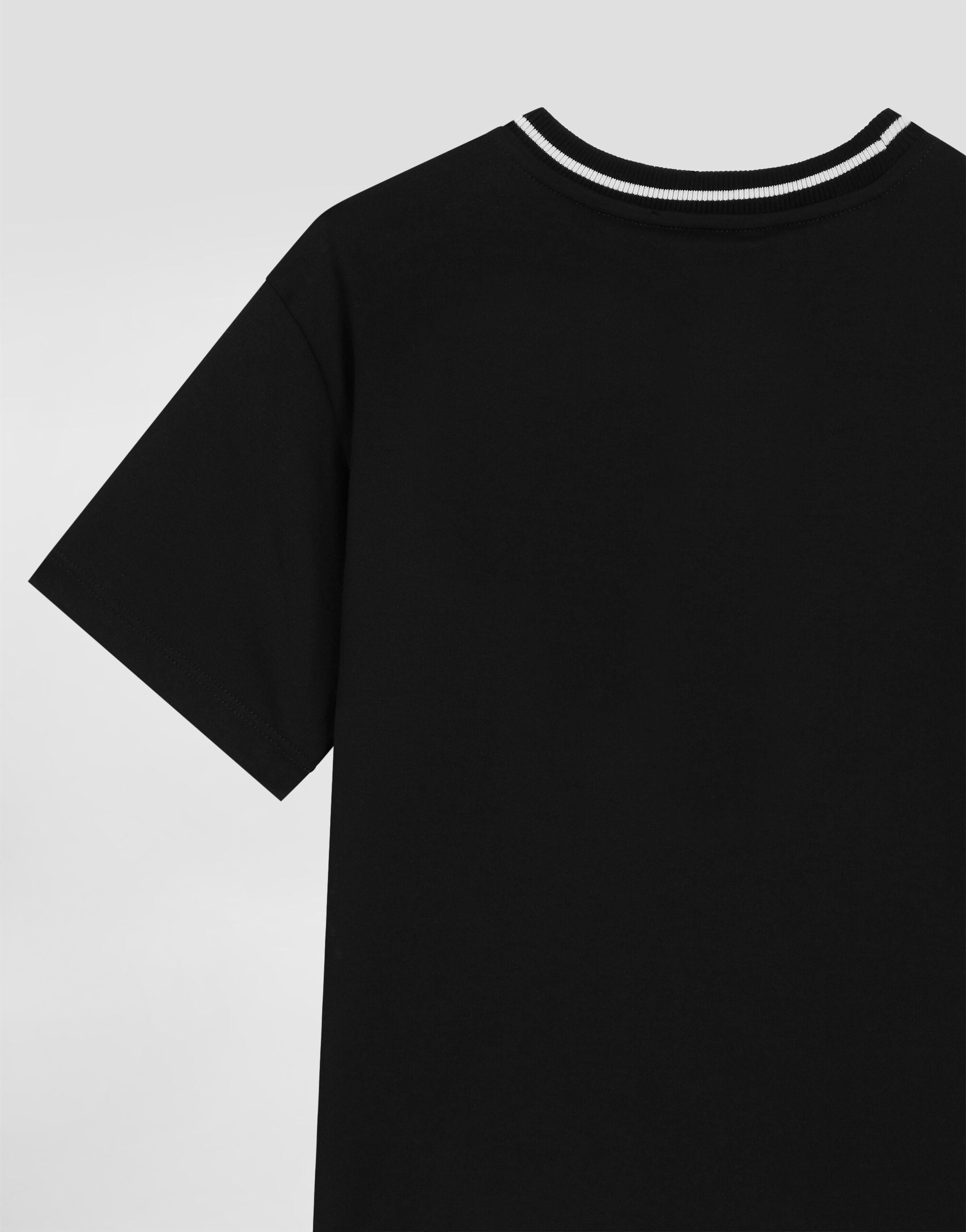 ブラックのボーイズ プリント ジャージー T シャツ | Dolce&Gabbana®