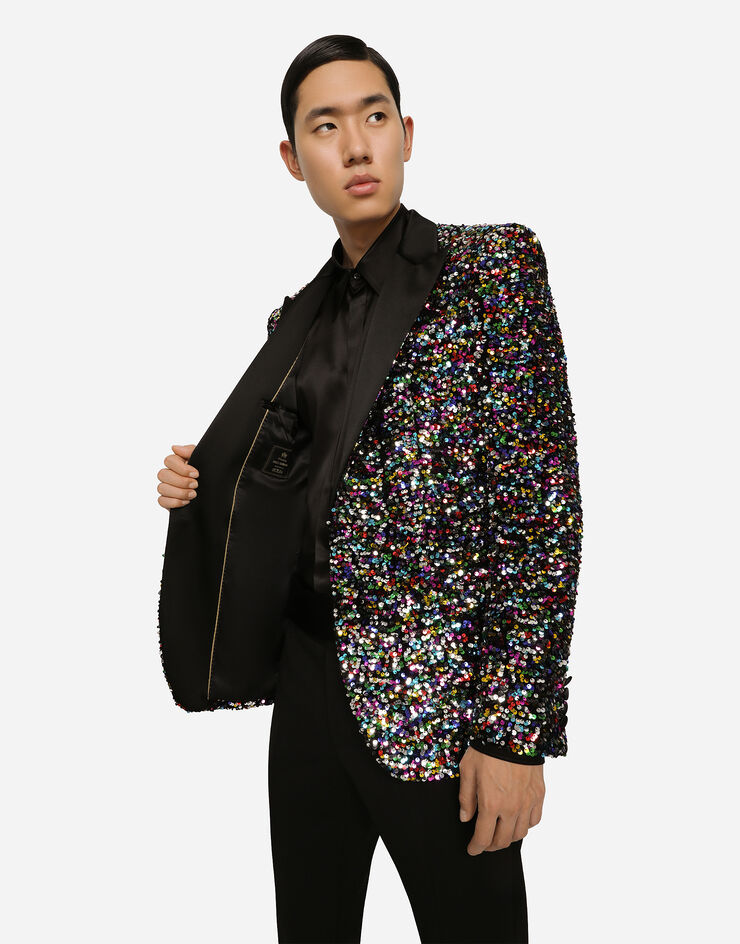 Dolce & Gabbana Sequined Sicilia-fit jacket Multicolor G2SM5TFLSES