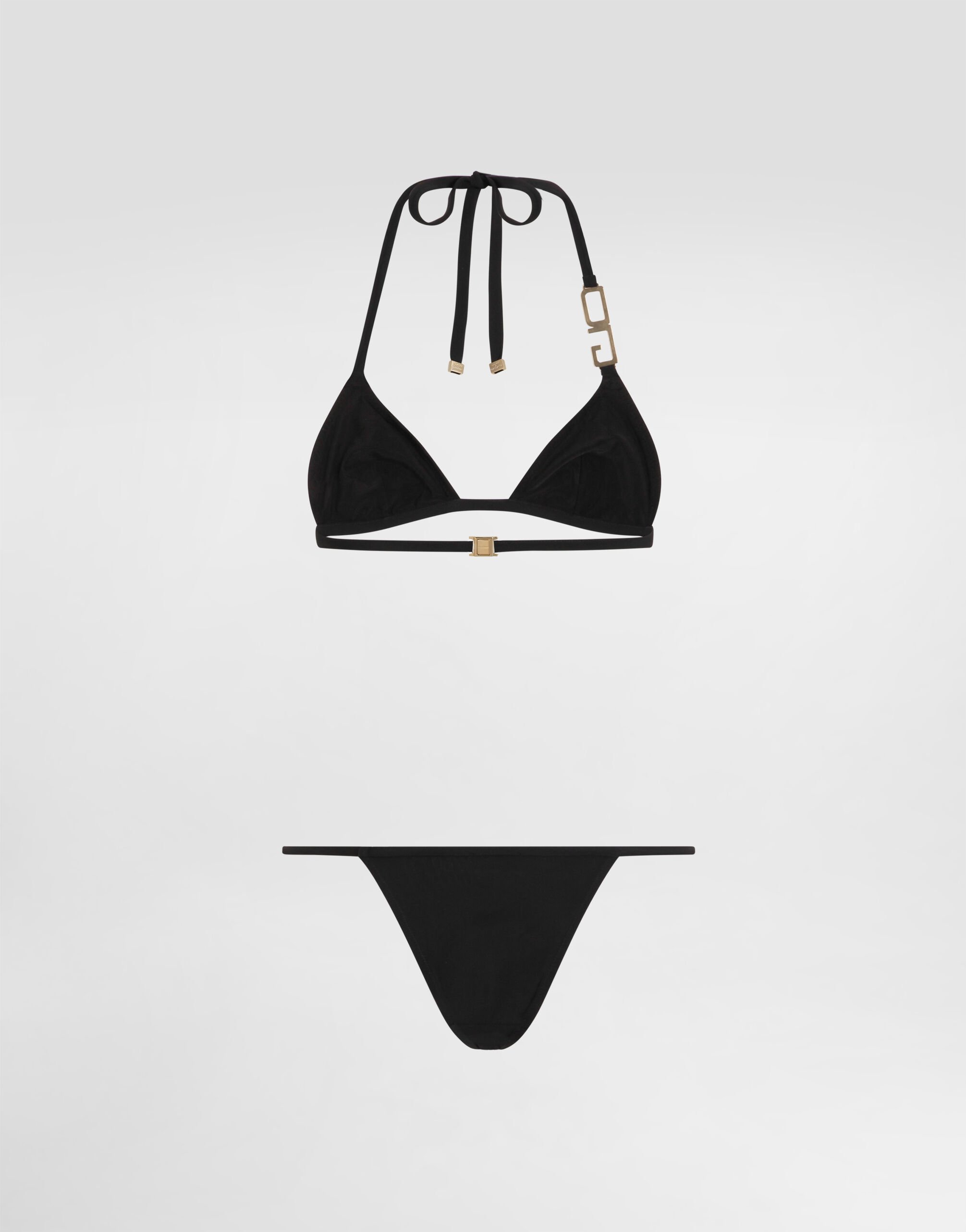 Triangle bikini with DG logo in Black for Women