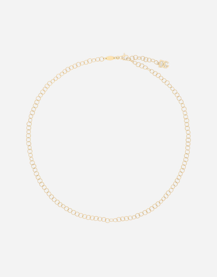 Dolce & Gabbana Link necklace in 18k yellow gold and twisted wire Doré WAQB2GWYEDG