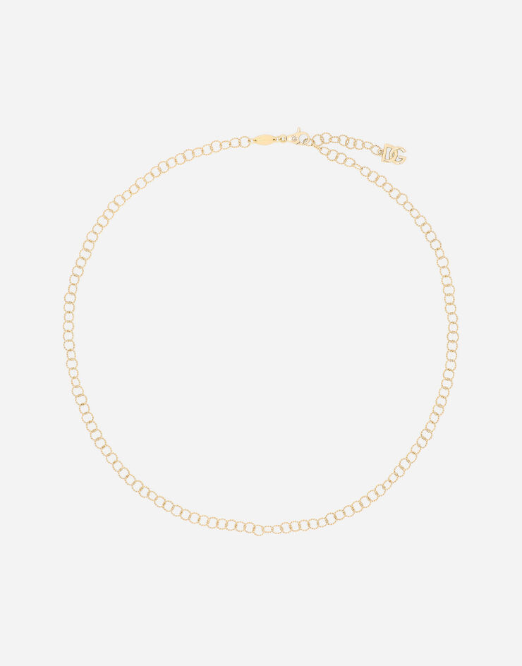 Dolce & Gabbana Link necklace in 18k yellow gold and twisted wire Gold WAQB2GWYEDG