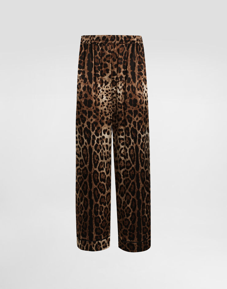 Dolce & Gabbana Leopard-print satin pajama pants Multicolor FTAMPTFSAXY