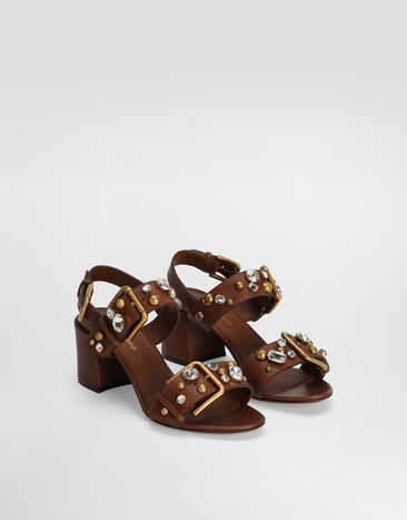 Dolce & Gabbana Cowhide keira sandals with embellishements Multicolor CR1972A6745