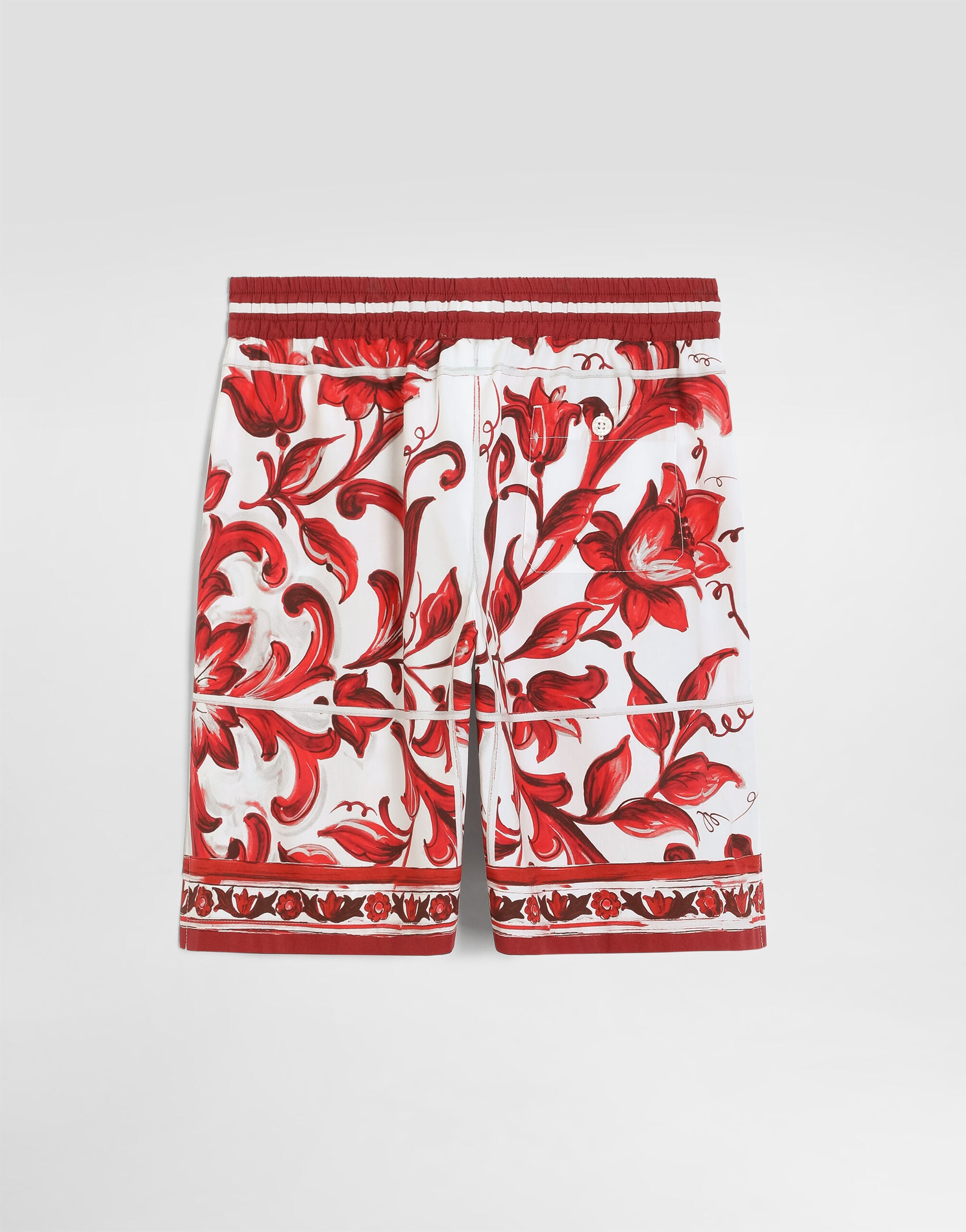 Majolica-print poplin bermuda shorts in Multicolor for Boys