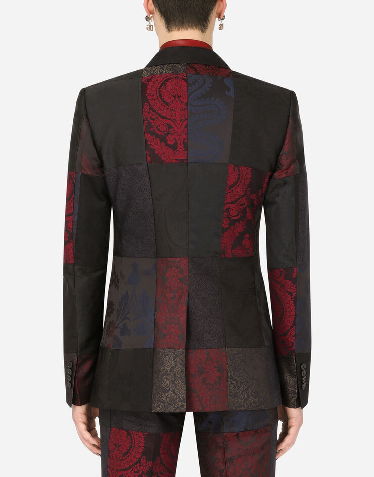 Jacquard patchwork Sicilia-fit suit in Multicolor for Men | Dolce ...