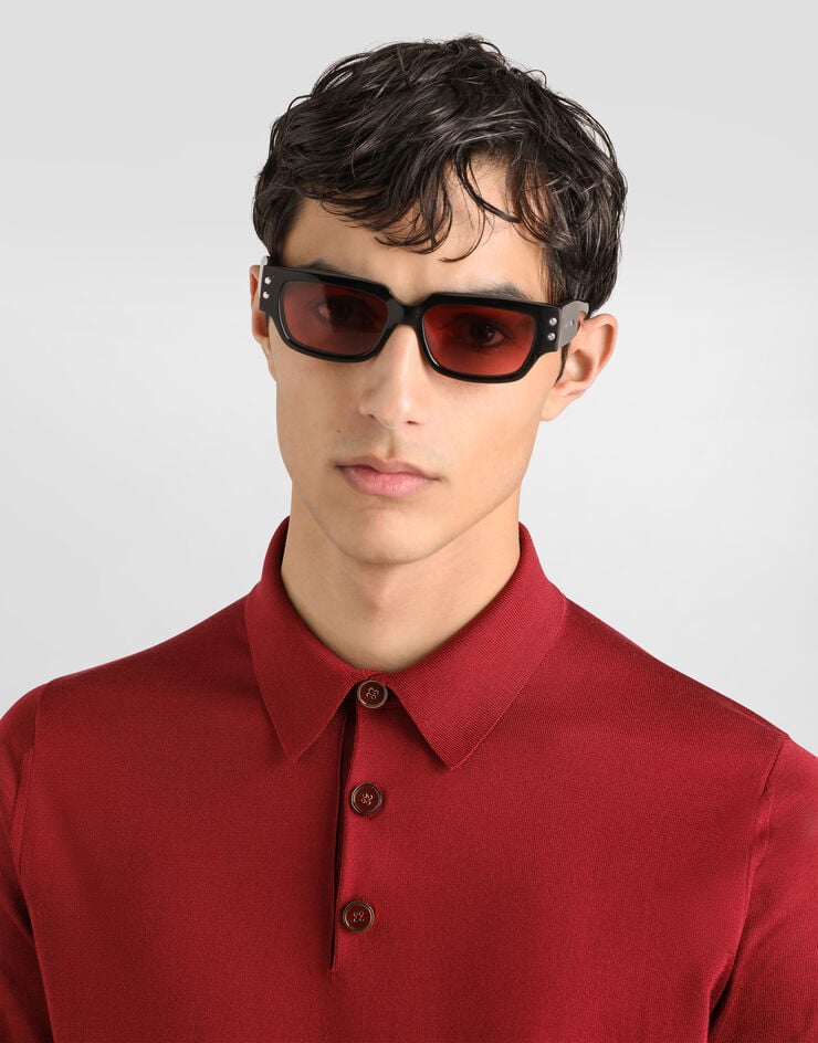 Dolce & Gabbana Polo shirt in smooth silk Dolce & Gabbana Polo shirt in smooth silk Bordeaux GXZ02ZJBSPK