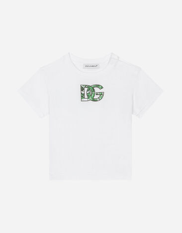 Dolce & Gabbana T-Shirt aus Jersey mit DG-Logo Drucken L1JTEYII7EA