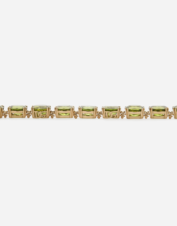 Dolce & Gabbana Halskette Anna aus Gelbgold 18 kt mit Peridoten Gold WNQA5GWPE01