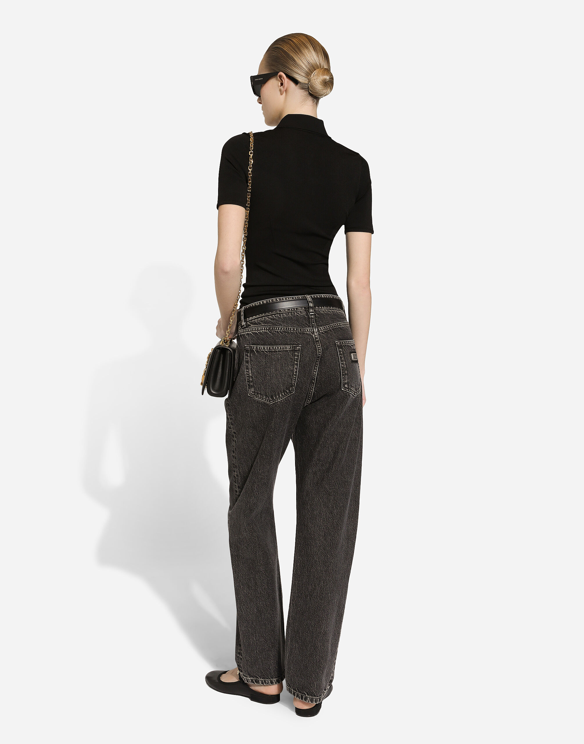 Cotton denim boyfriend jeans in Multicolor for Women
