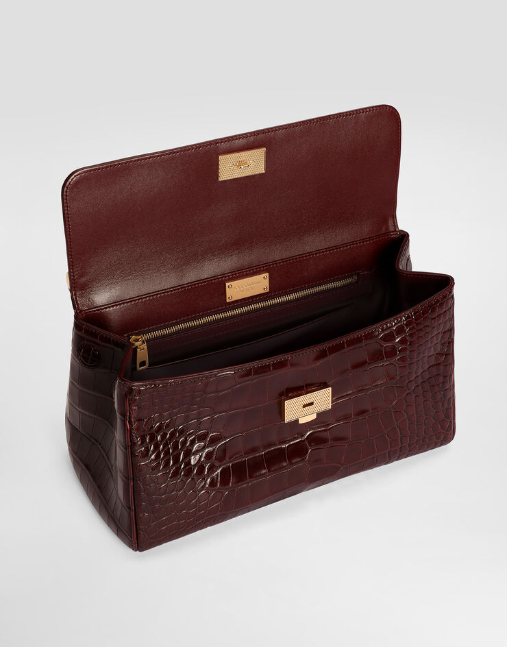 Dolce & Gabbana Medium My Sicily bag in alligator Dolce & Gabbana Medium My Sicily bag in alligator Bordeaux BB7782B2EN0