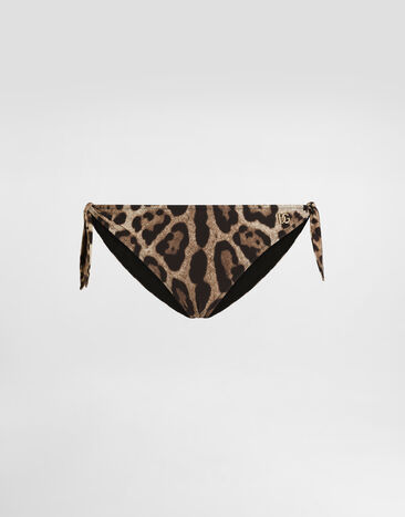 Dolce & Gabbana Leopard-print tie bikini bottoms Multicolor O2A06JONO11