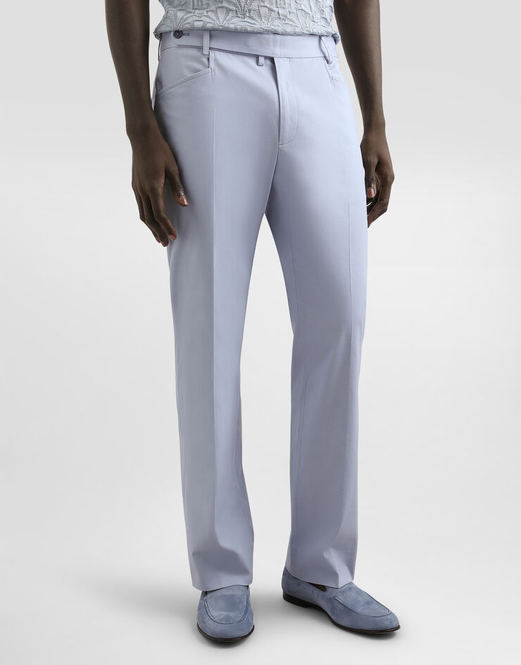 Dolce & Gabbana Cotton gabardine cargo trousers Azure GP13MZFUFNV