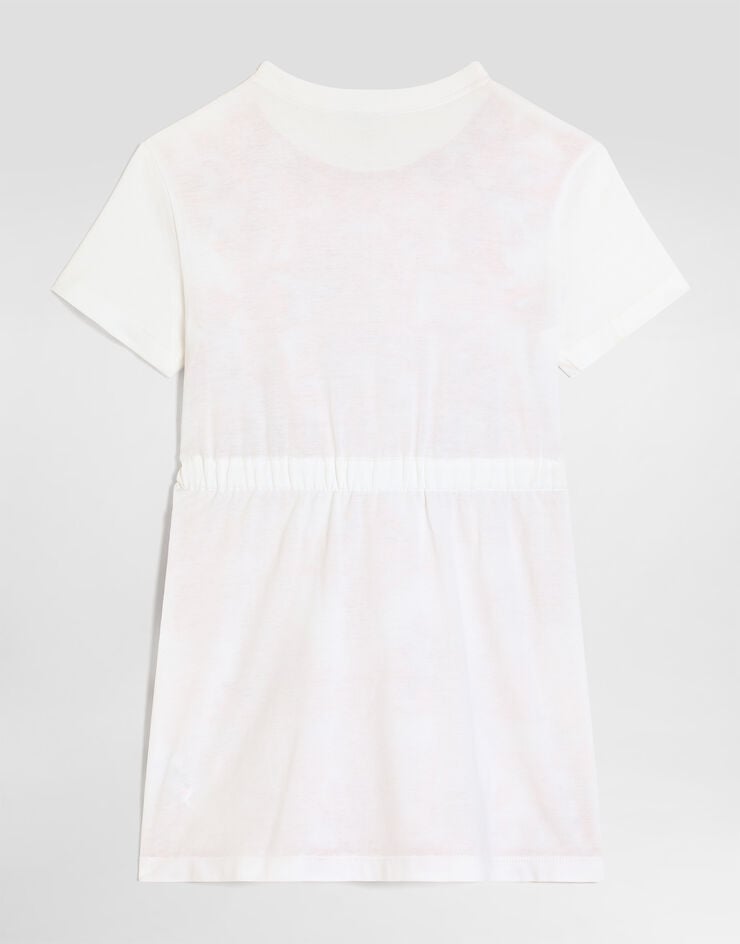Dolce & Gabbana Robe en jersey à imprimé majolica Multicolor L5JDBGG7P5T