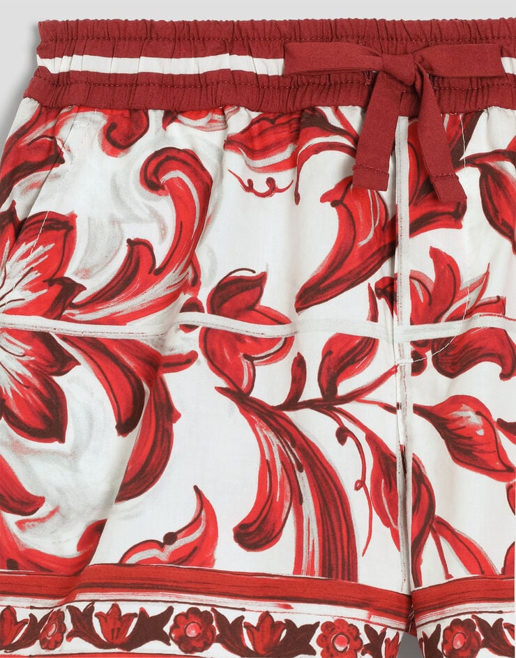Dolce & Gabbana Majolica-print poplin bermuda shorts Dolce & Gabbana Majolica-print poplin bermuda shorts Multicolor L14Q07FI5OI