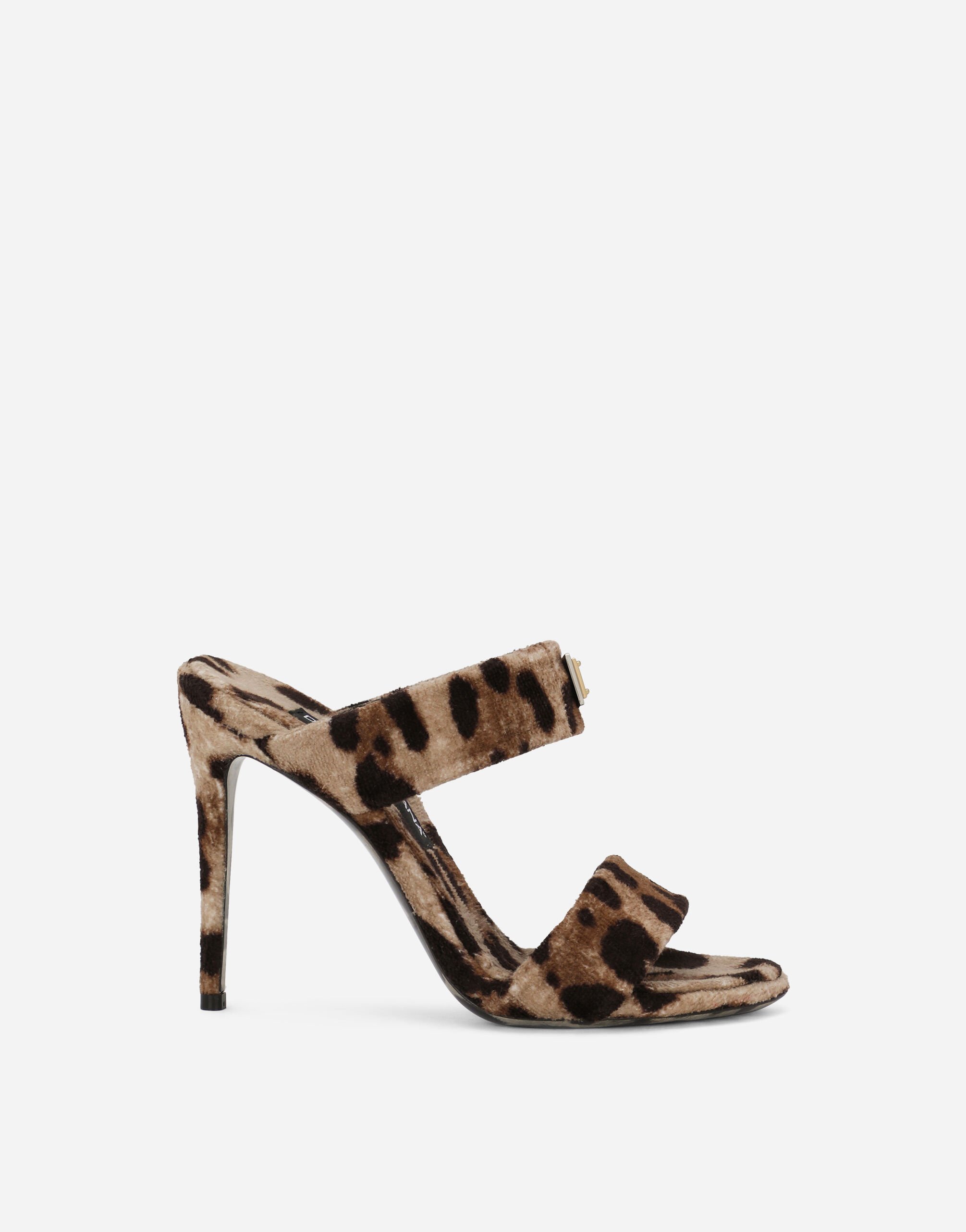 Dolce & Gabbana KIM DOLCE&GABBANA Leopard-print terrycloth sandals Multicolor CW2059AB816