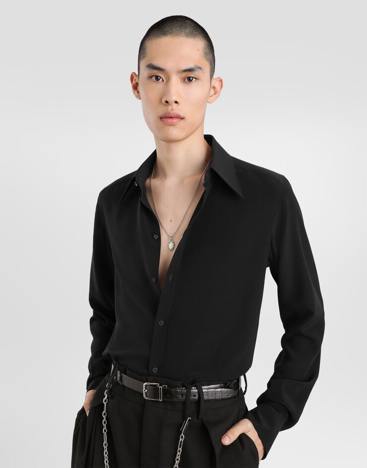 Dolce & Gabbana Gold crêpe de chine shirt Dolce & Gabbana Gold crêpe de chine shirt Black G5NP9TGK522