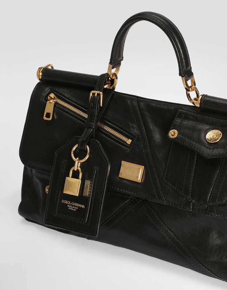 Dolce & Gabbana Borsa a mano My Sicily media in pelle di vitello Dolce & Gabbana Borsa a mano My Sicily media in pelle di vitello Nero BB7782BZ964