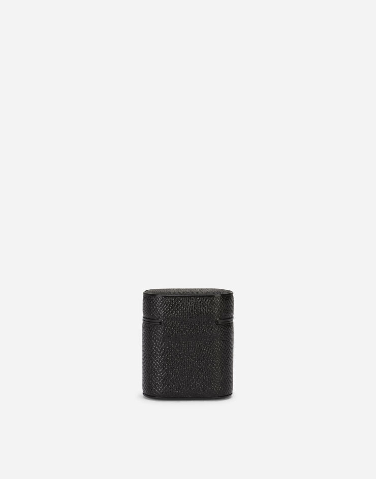 Dolce & Gabbana Dauphine calfskin airpods pro case with branded plate Black BP2816AW394