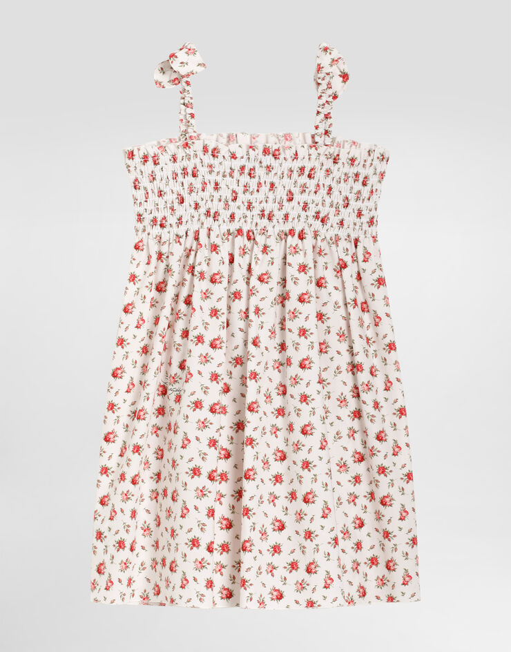 Dolce & Gabbana Small rose-print poplin dress Multicolor L54DE0HS5UB