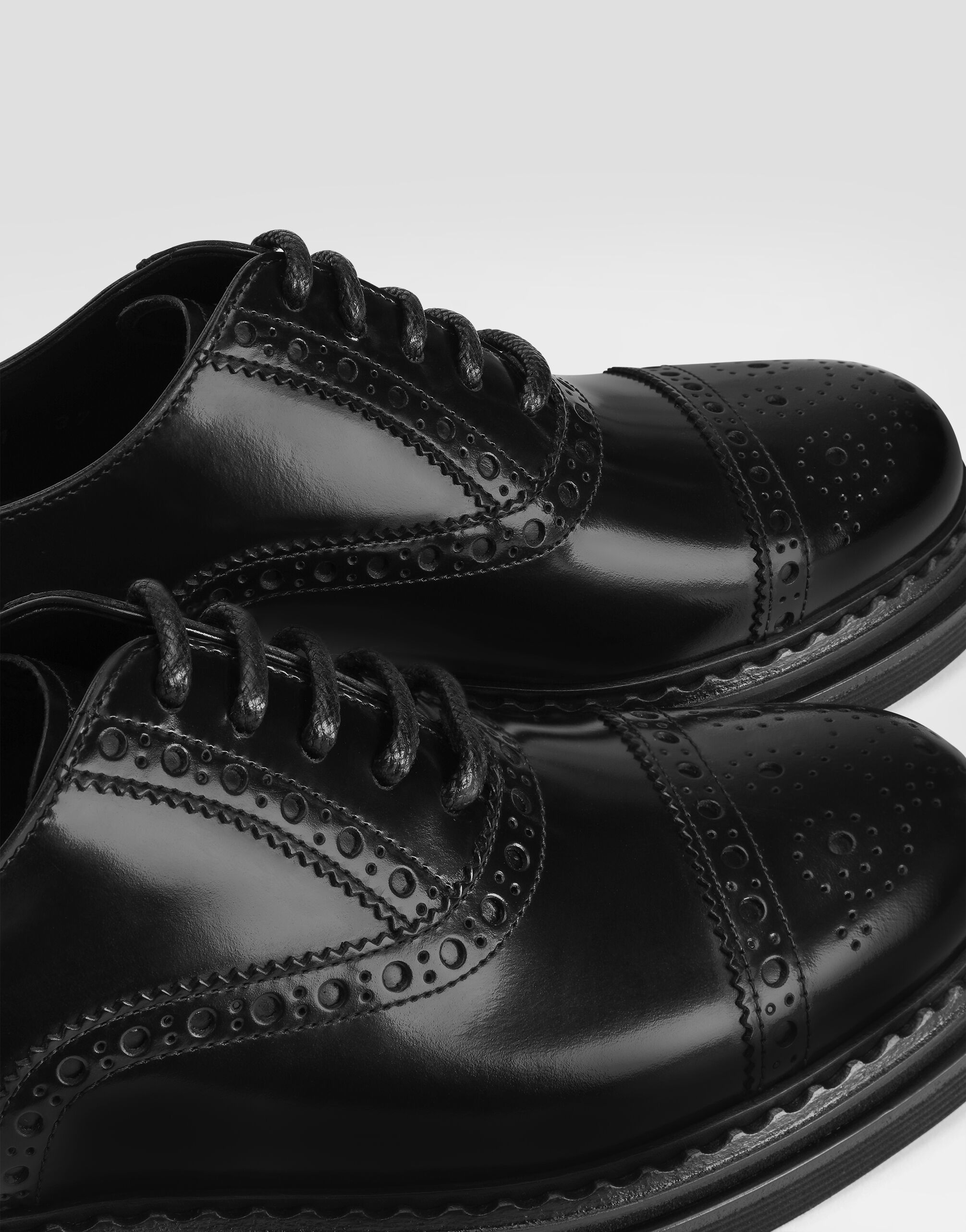 Brushed calfskin lacing in Black for Women | Dolce&Gabbana®