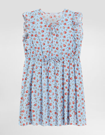 Dolce & Gabbana Small rose-print muslin dress Multicolor L54DR7HS5UP