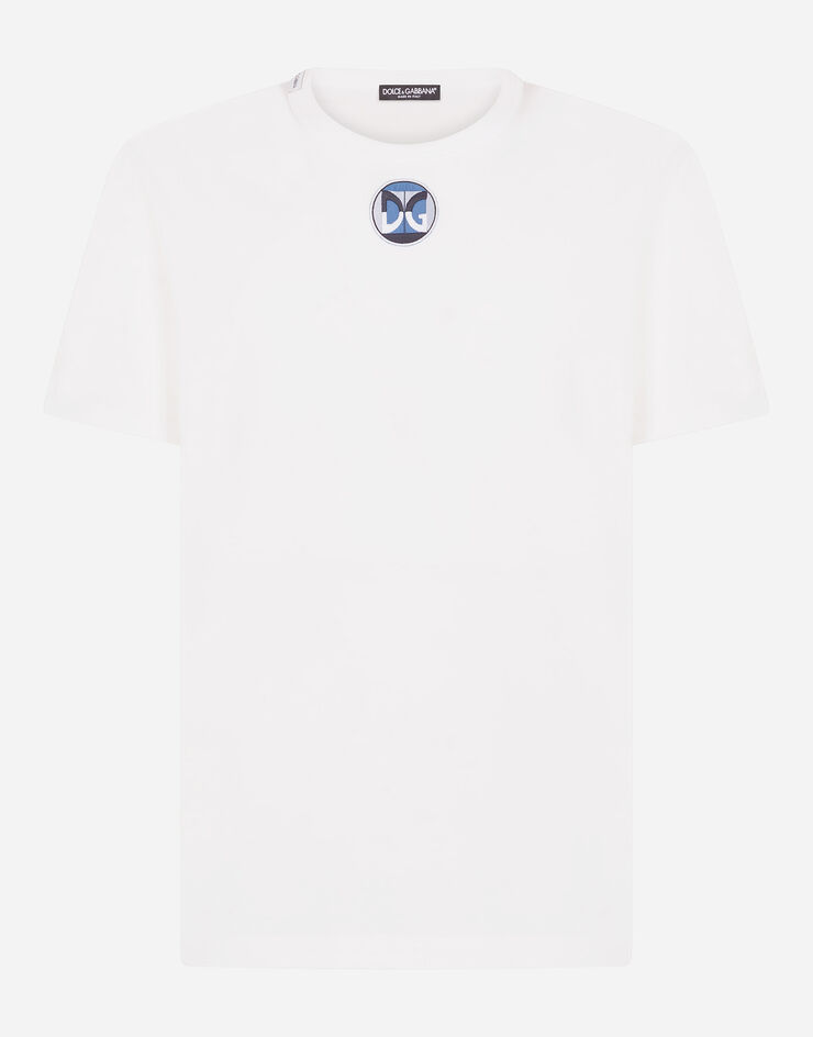 Dolce & Gabbana Cotton t-shirt with DG patch BLANCO G8JX7ZG7WIG