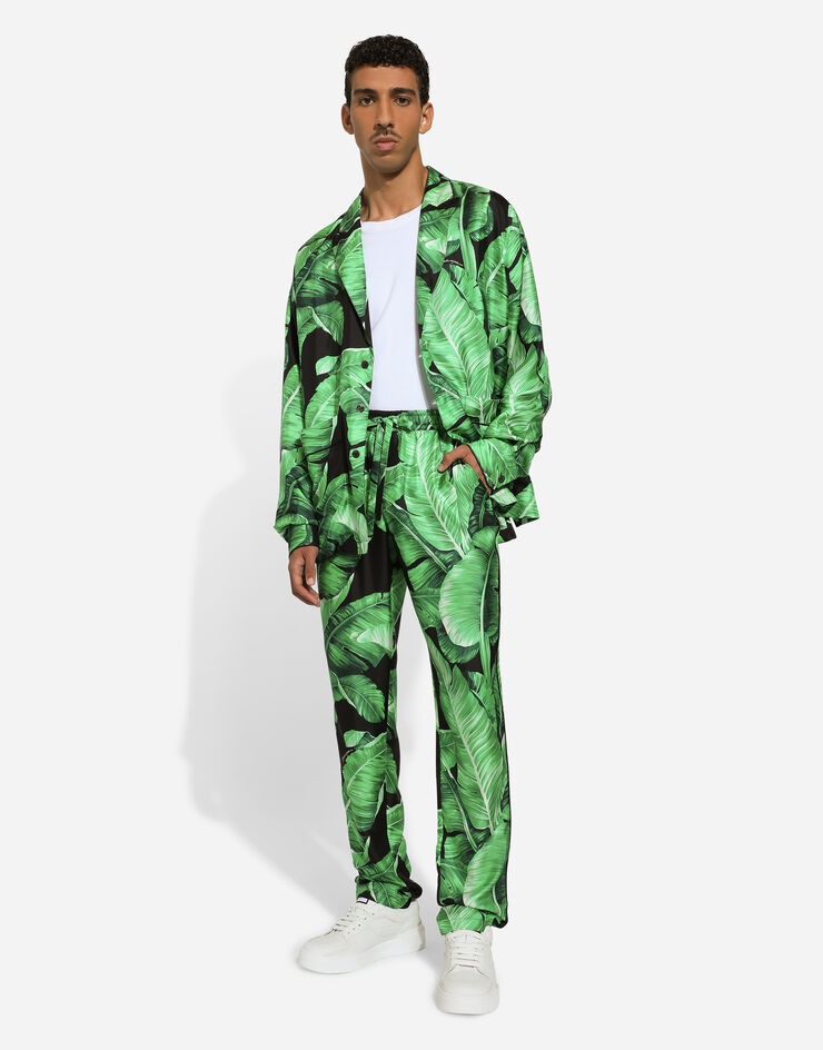 Dolce & Gabbana Banana-tree-print silk pajama pants Print GVCRATIS1SF