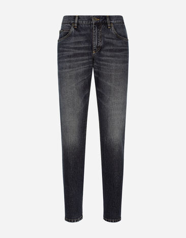 Dolce & Gabbana Regular-fit blue denim jeans Black GY6UETGH311